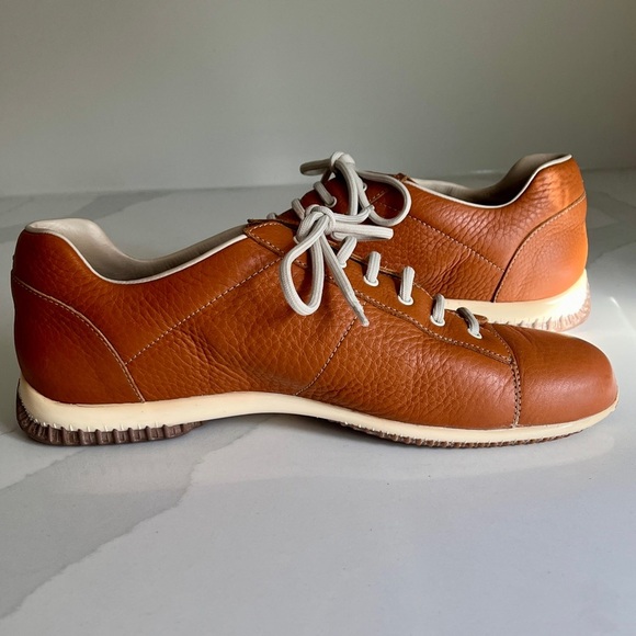 PRADA Men's Daino Calzature Donna Tan Leather Sneakers Size 9.5 (Authenticated) - Picture 5 of 16